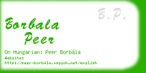 borbala peer business card
